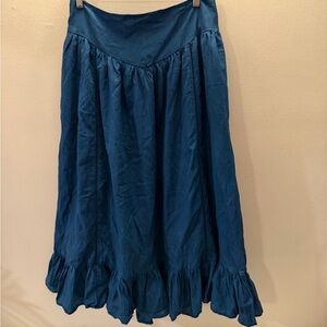 American Eagle Outfitters Teal A-Line Skirt